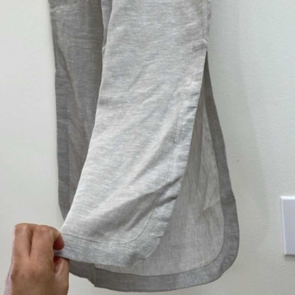 C&C California Gray wide leg linen/rayon/viscose pants size S color Gray - Picture 4 of 12